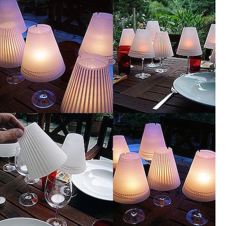 Wine glass table lamps
